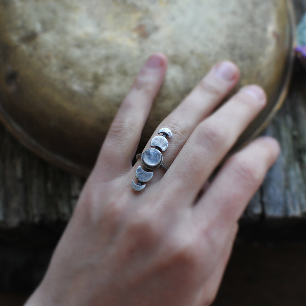 Vintage Total Eclipse of Moon Finger Ring Party Jewelry Women Birthday Gift