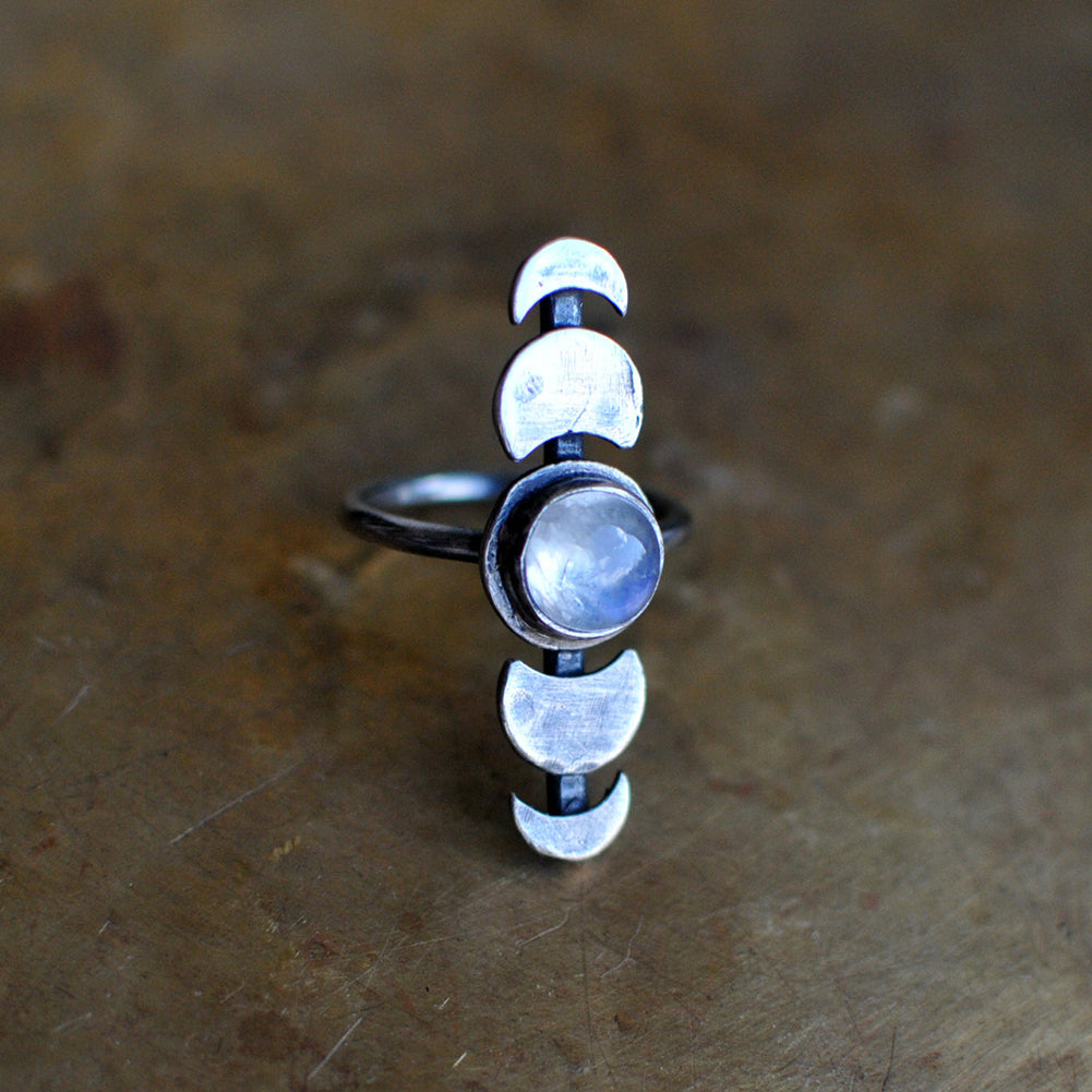 Vintage Total Eclipse of Moon Finger Ring Party Jewelry Women Birthday Gift