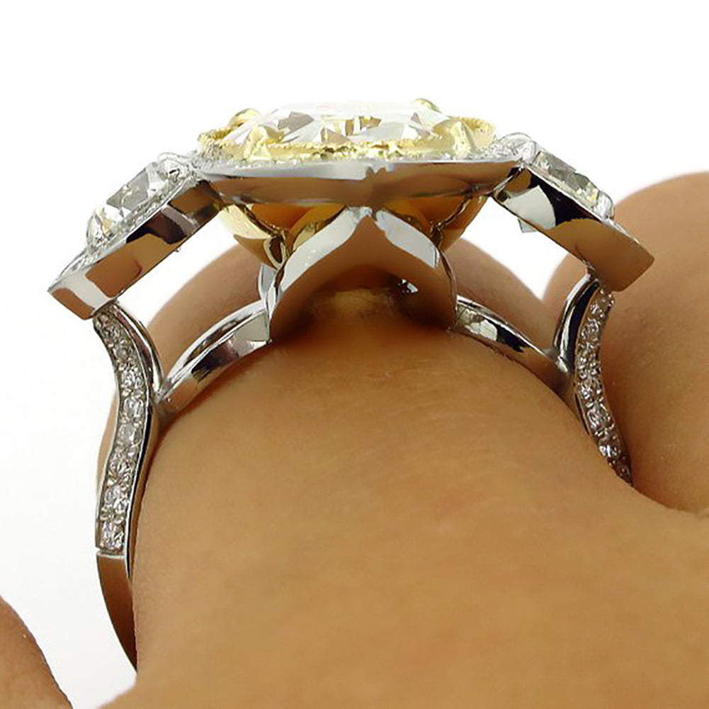 Shiny Rhinestones Women Oval Finger Ring Wedding Engagement Promise Jewelry Gift