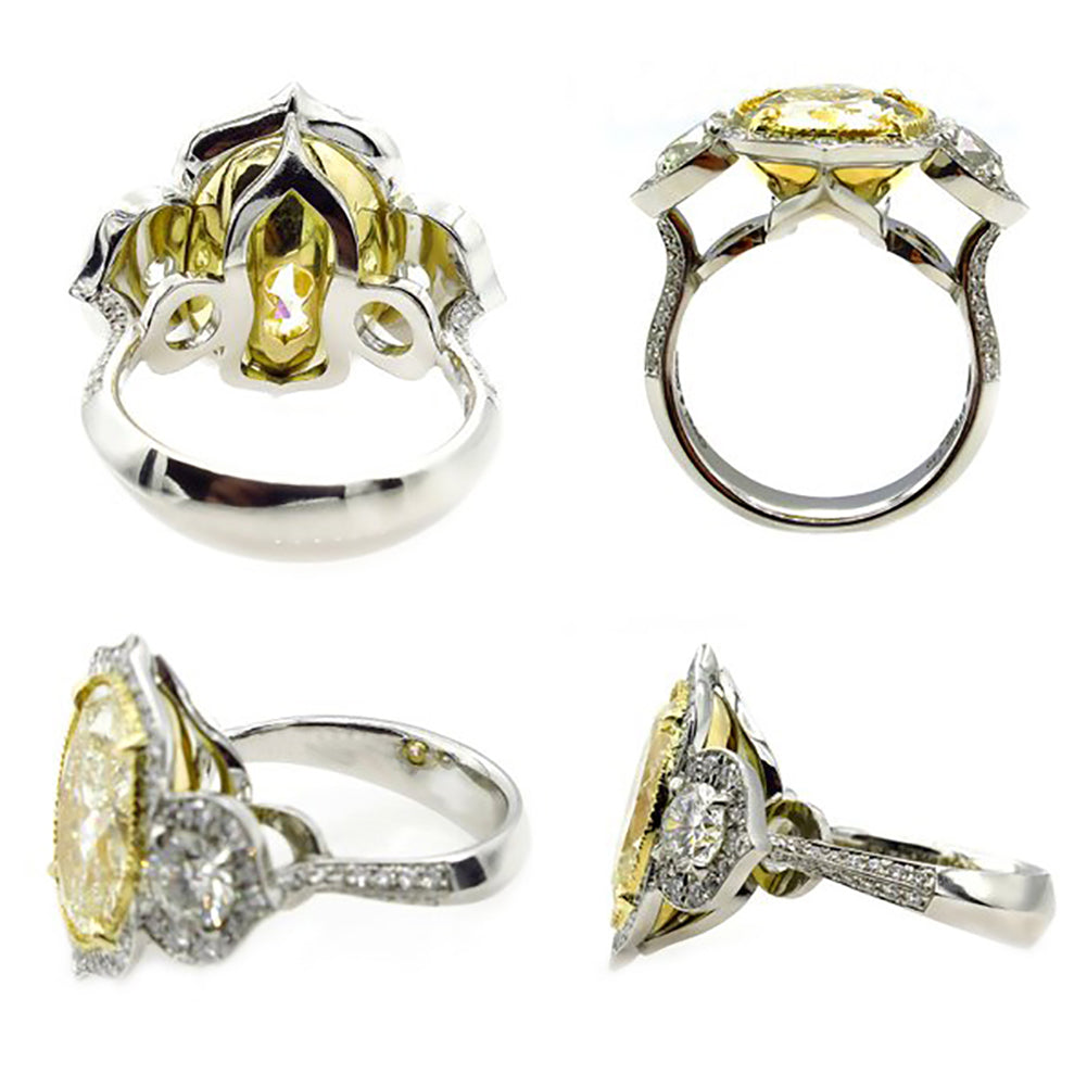 Shiny Rhinestones Women Oval Finger Ring Wedding Engagement Promise Jewelry Gift