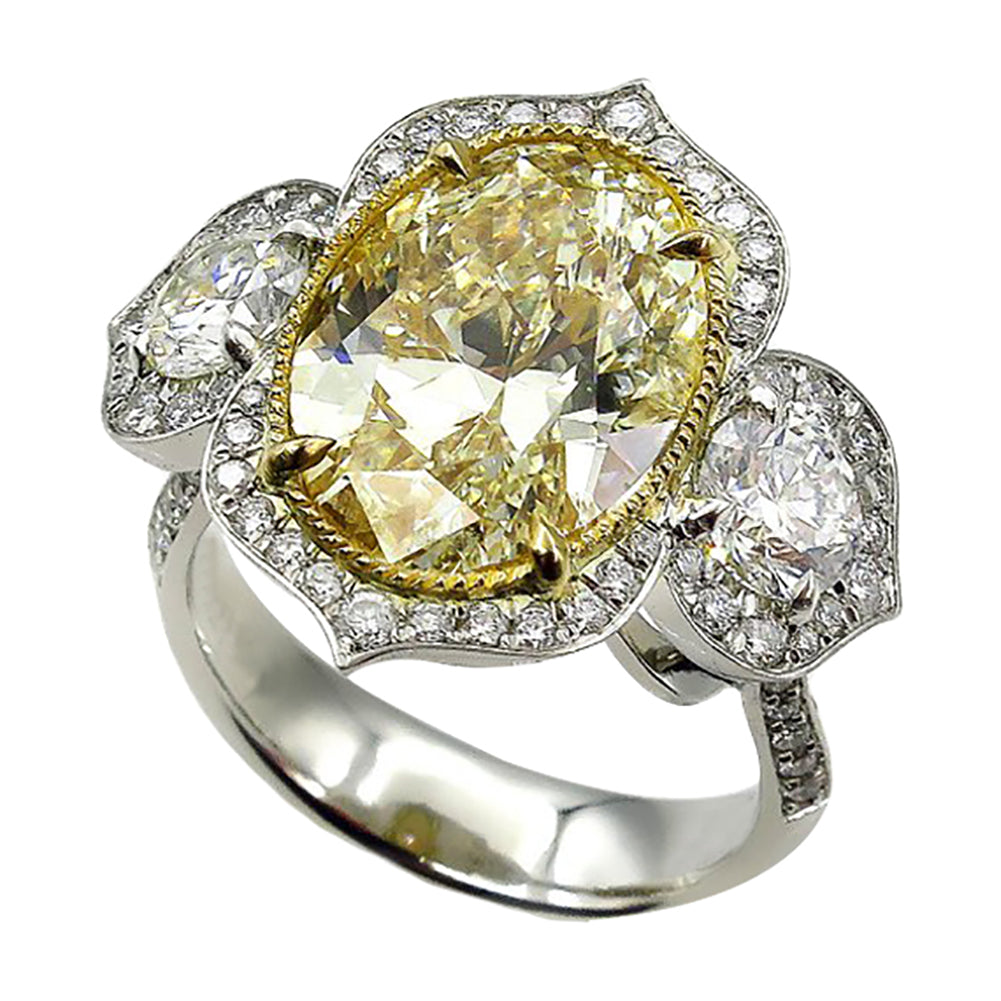 Shiny Rhinestones Women Oval Finger Ring Wedding Engagement Promise Jewelry Gift