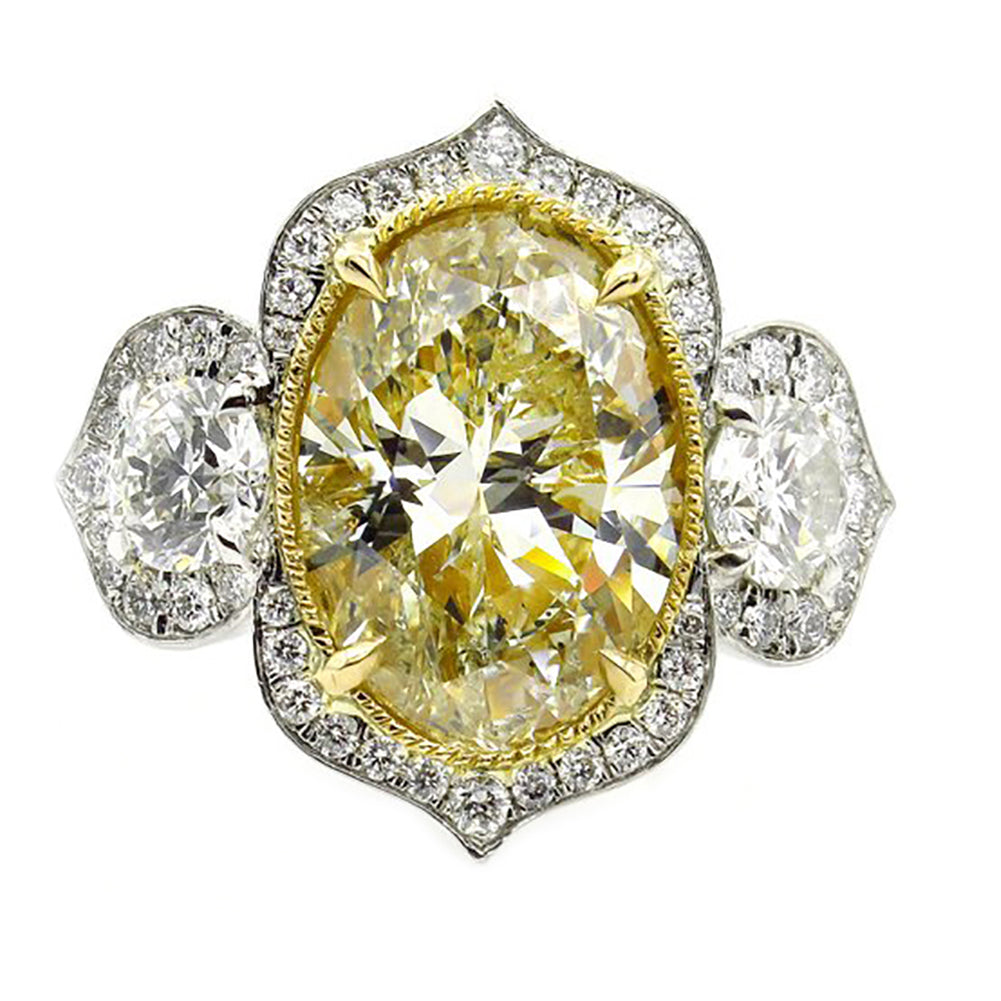 Shiny Rhinestones Women Oval Finger Ring Wedding Engagement Promise Jewelry Gift