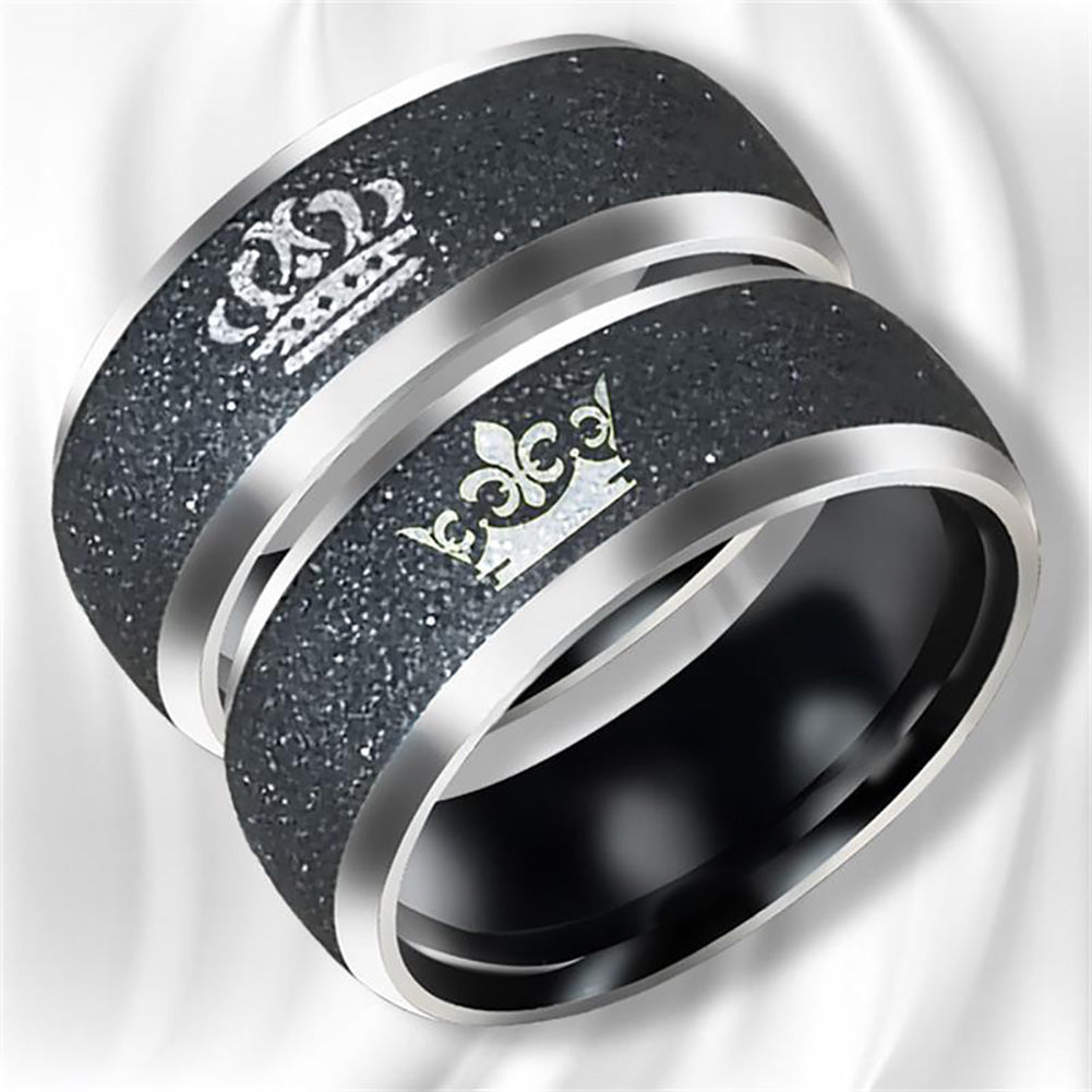 1Pc Lovers Couples King Queen Crown Ring Wedding Band Engagement Party Jewelry