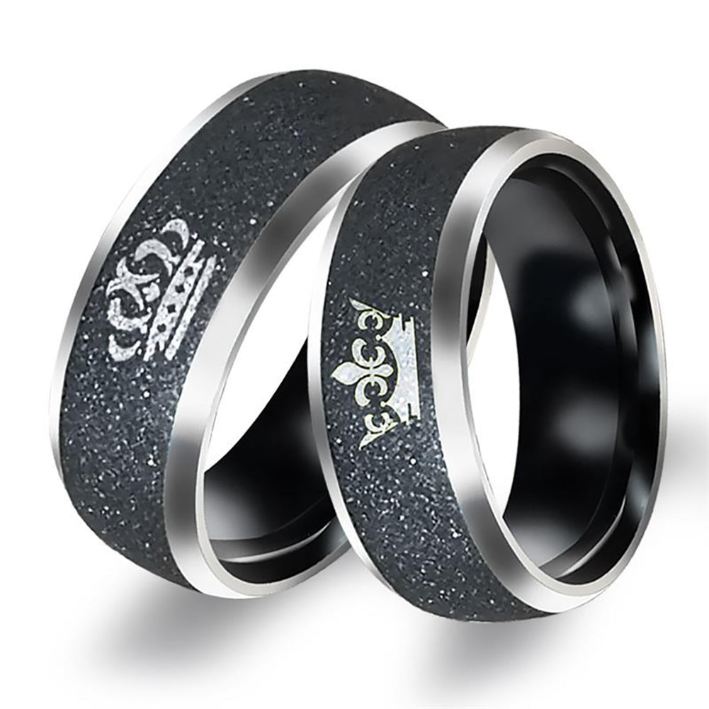 1Pc Lovers Couples King Queen Crown Ring Wedding Band Engagement Party Jewelry