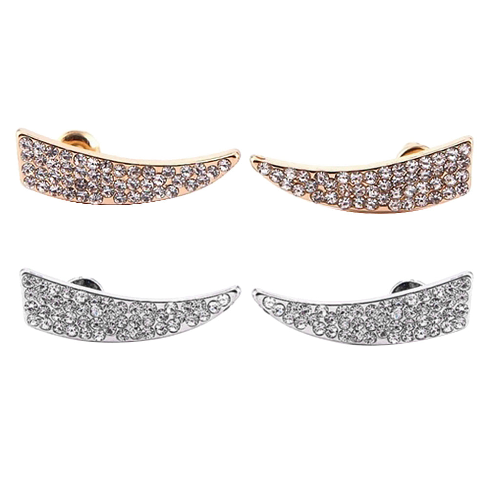 Shiny Irregular Triangle Full Rhinestone Stud Earrings Women Party Jewelry Gift