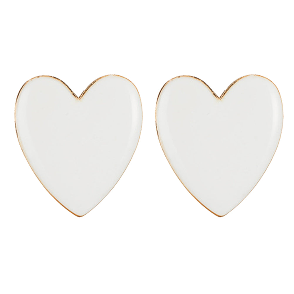 Punk Women Big Love Heart Alloy Stud Earrings Party Ear Jewelry Birthday Gift