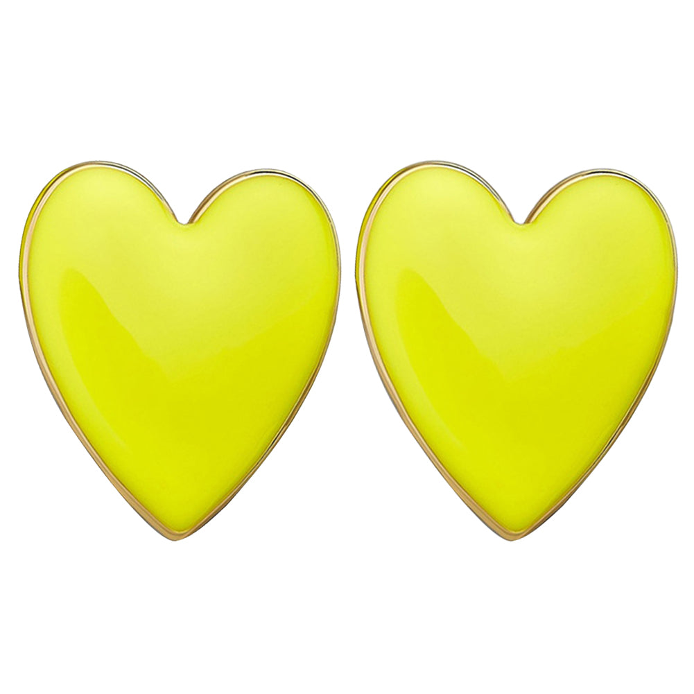 Punk Women Big Love Heart Alloy Stud Earrings Party Ear Jewelry Birthday Gift