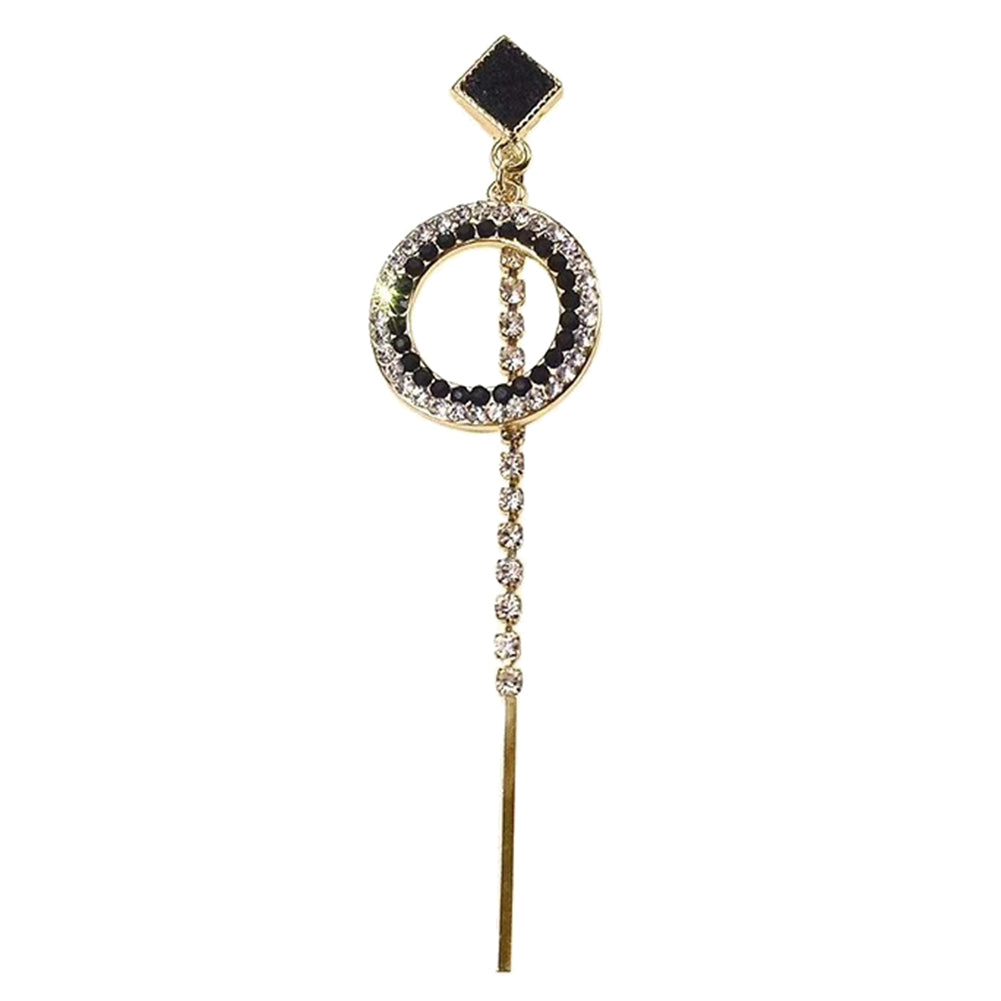 Fashion Hollow Circle Long Dangle Pendant Rhinestone Drop Earrings Jewelry Gift