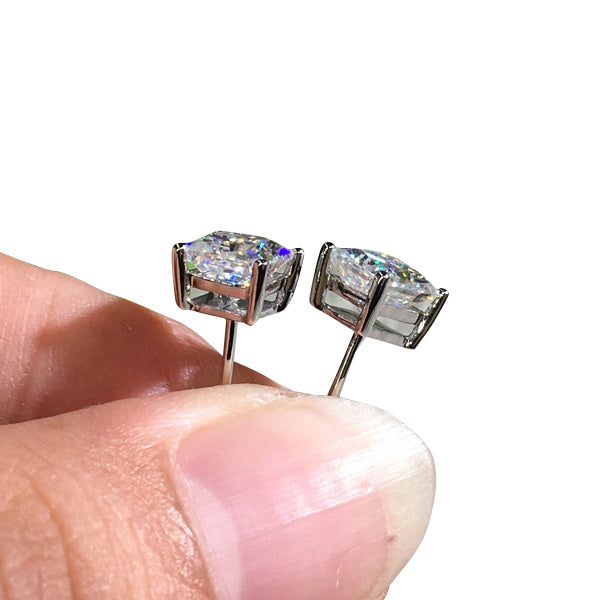 Fashion Women Mini Square Cubic Zirconia Ear Stud Earrings Jewelry Decor Gift