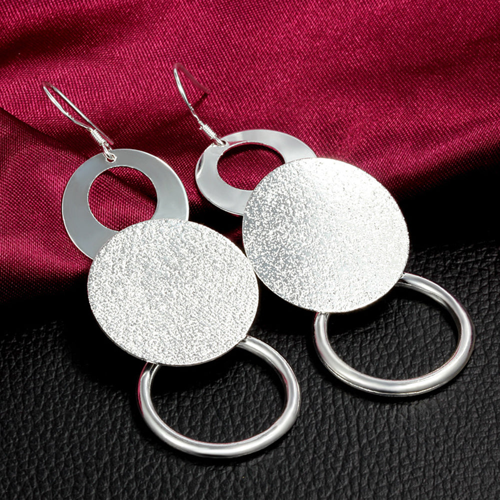 Fashion Women Multilayer Hollow Circle Drop Dangle Pendant Earrings Jewelry