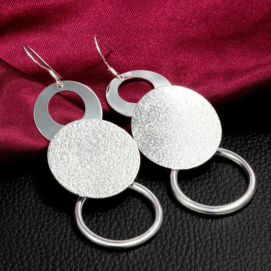 Fashion Women Multilayer Hollow Circle Drop Dangle Pendant Earrings Jewelry