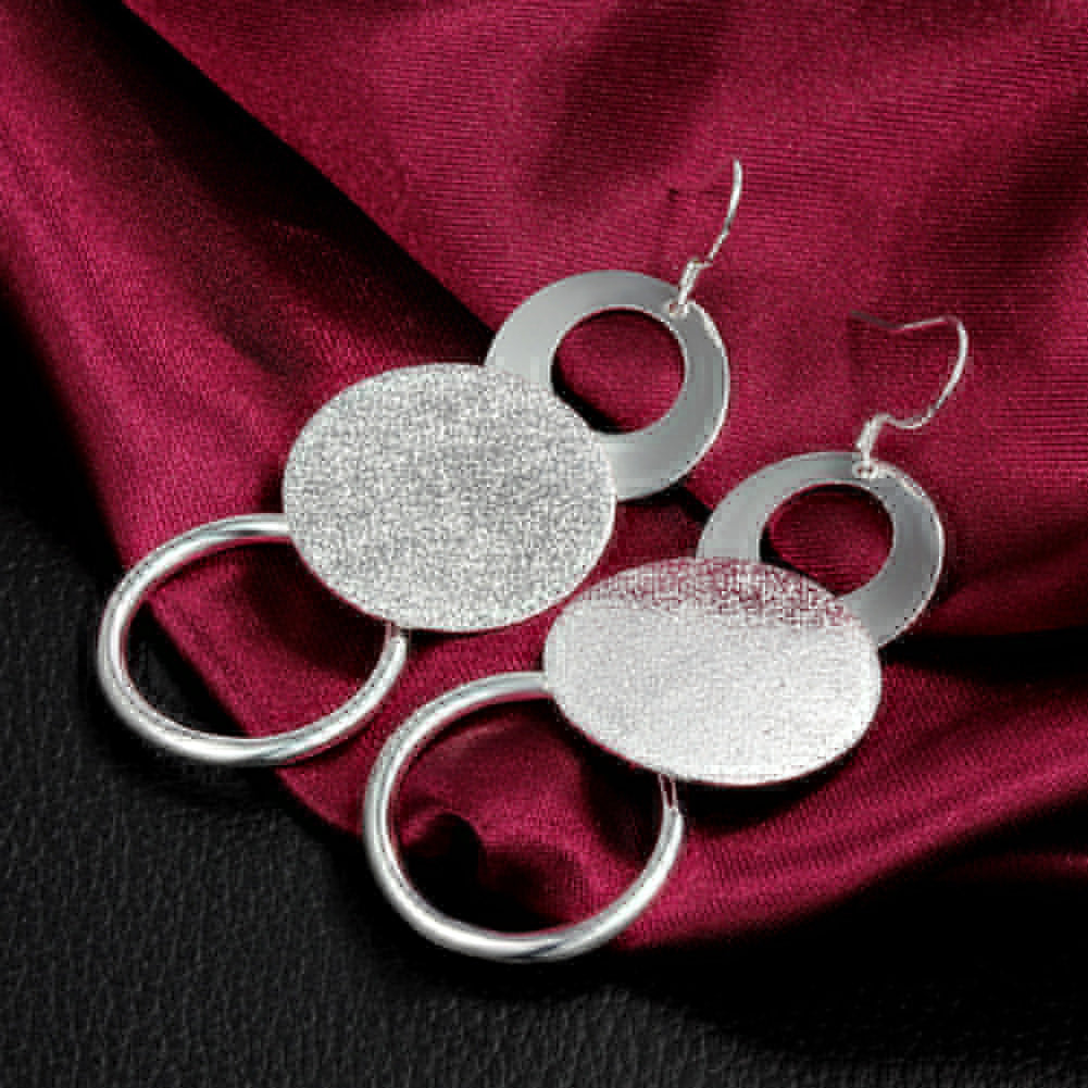 Fashion Women Multilayer Hollow Circle Drop Dangle Pendant Earrings Jewelry