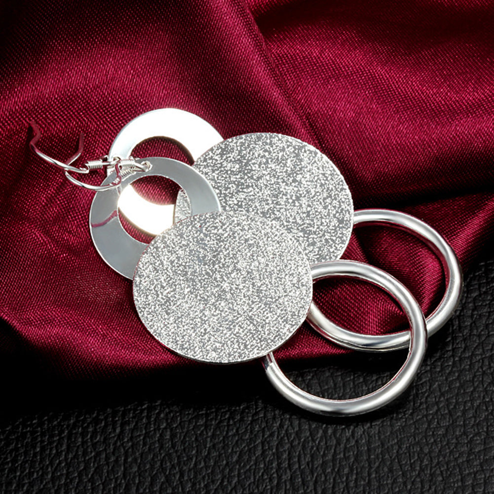 Fashion Women Multilayer Hollow Circle Drop Dangle Pendant Earrings Jewelry