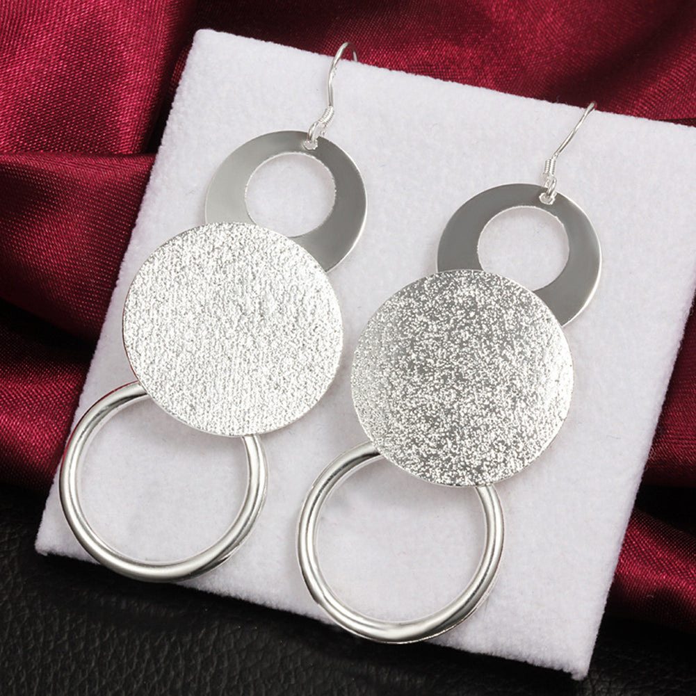 Fashion Women Multilayer Hollow Circle Drop Dangle Pendant Earrings Jewelry