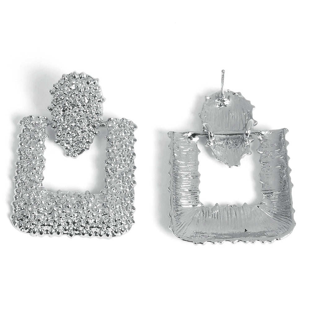 Vintage Geometric Hollow Square Ear Drops Dangle Party Women Statement Jewelry