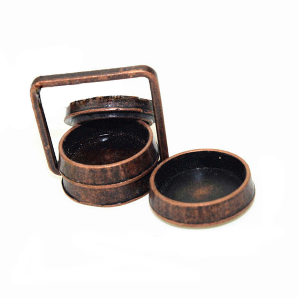 Dollhouse Miniature Toy Vintage 3 Layers Chinese Style Food Basket with Lid