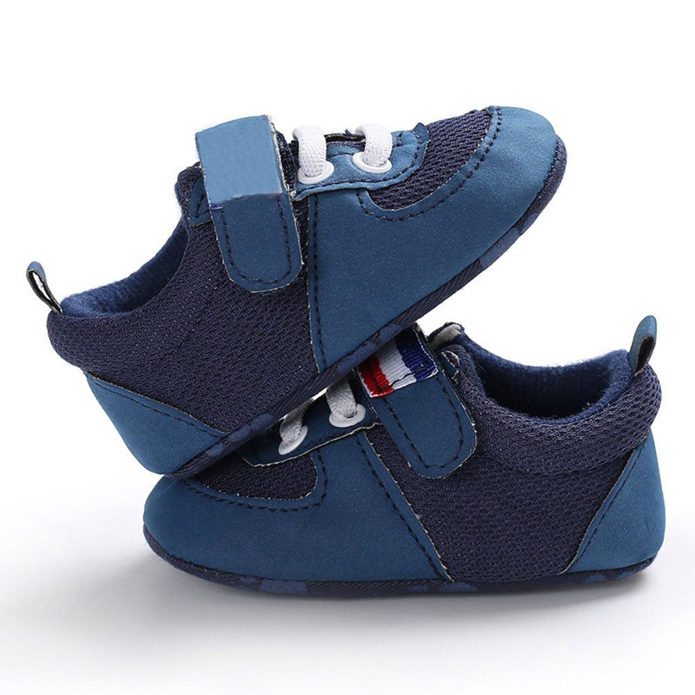 Infant Newborn Baby Mesh Magic Tape Anti-slip Soft Sole Prewalker Toddler Shoes