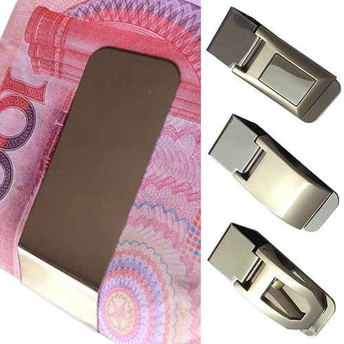 Stainless Steel Spring Money Cash Clip Pocket Slim ID Credit Card Money Holder