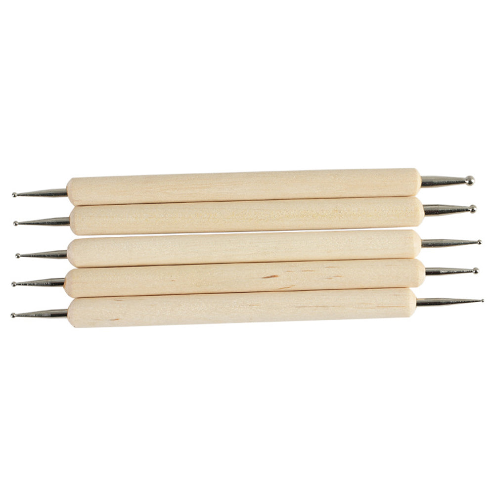 5Pcs/Set Pro 2-Way Wooden Nail Art Dotting Dot Pen Painting DIY Manicure Tools