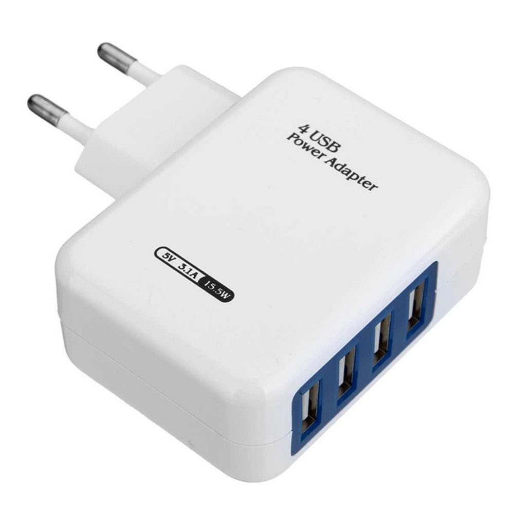 New Universal EU 4 Ports USB HUB Power Adapter Travel Wall Charger For iPhone X 8 7 6 5 4 Android Phone