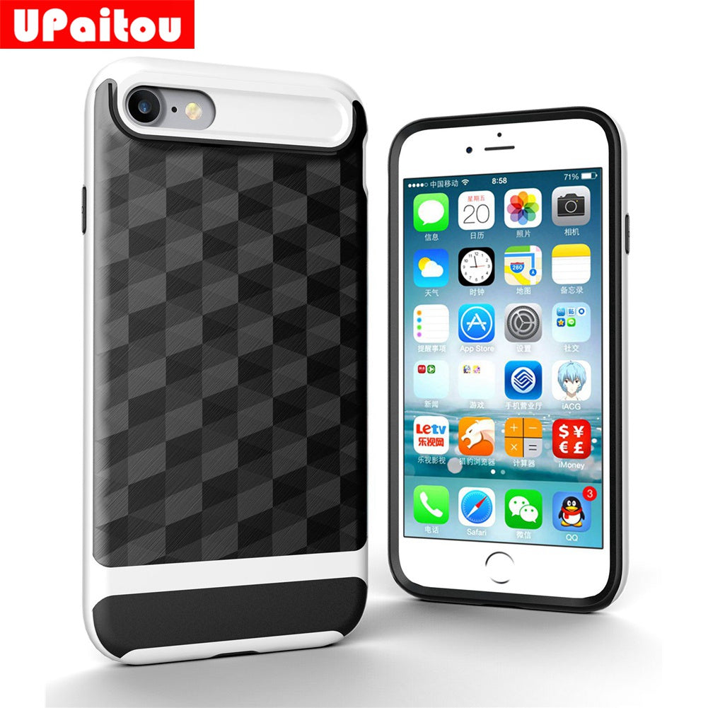 for Apple iPhone 7 Case Slim Dual Layer Protective Textured Geometric Cover Corner Cushion Design for iPhone7