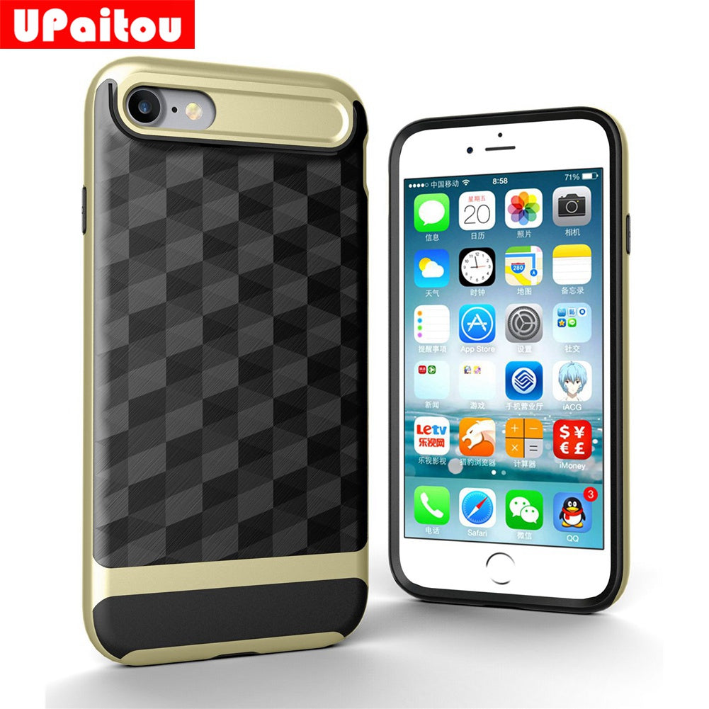 for Apple iPhone 7 Case Slim Dual Layer Protective Textured Geometric Cover Corner Cushion Design for iPhone7
