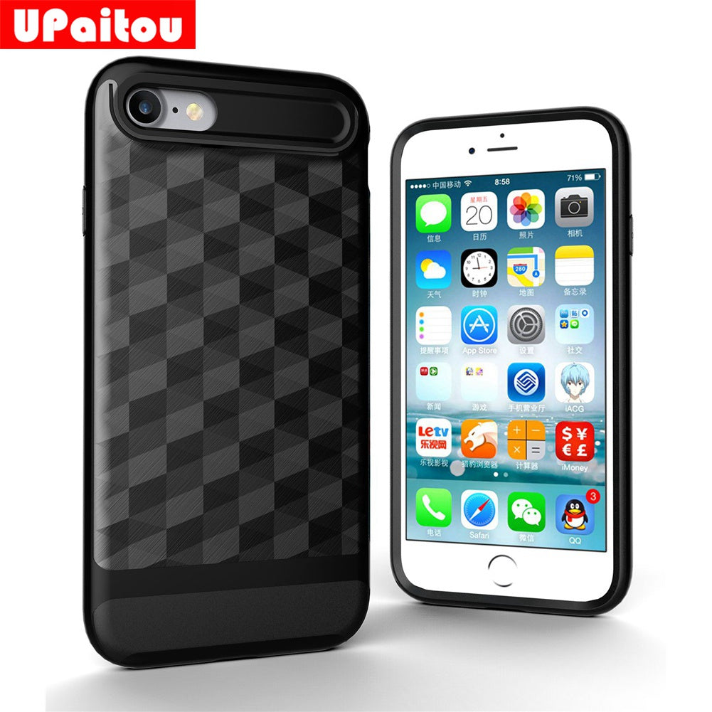 for Apple iPhone 7 Case Slim Dual Layer Protective Textured Geometric Cover Corner Cushion Design for iPhone7