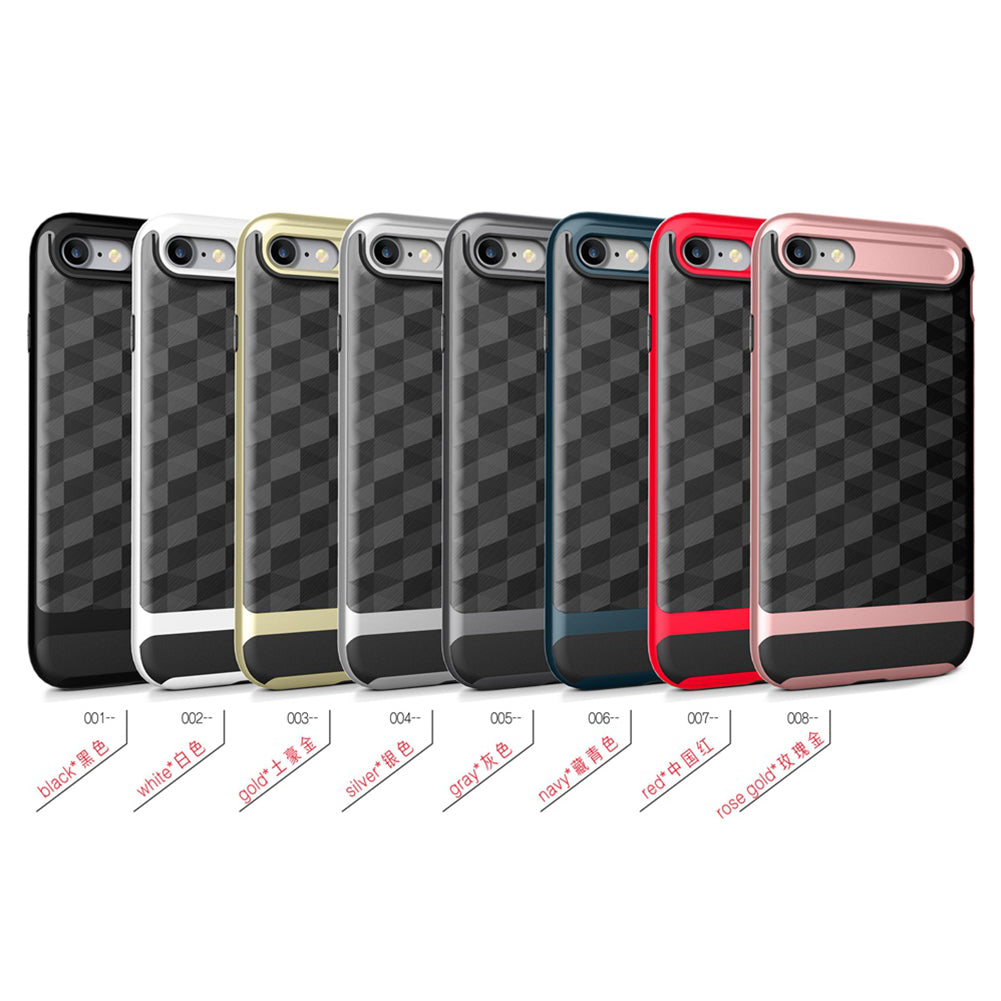 for Apple iPhone 7 Case Slim Dual Layer Protective Textured Geometric Cover Corner Cushion Design for iPhone7