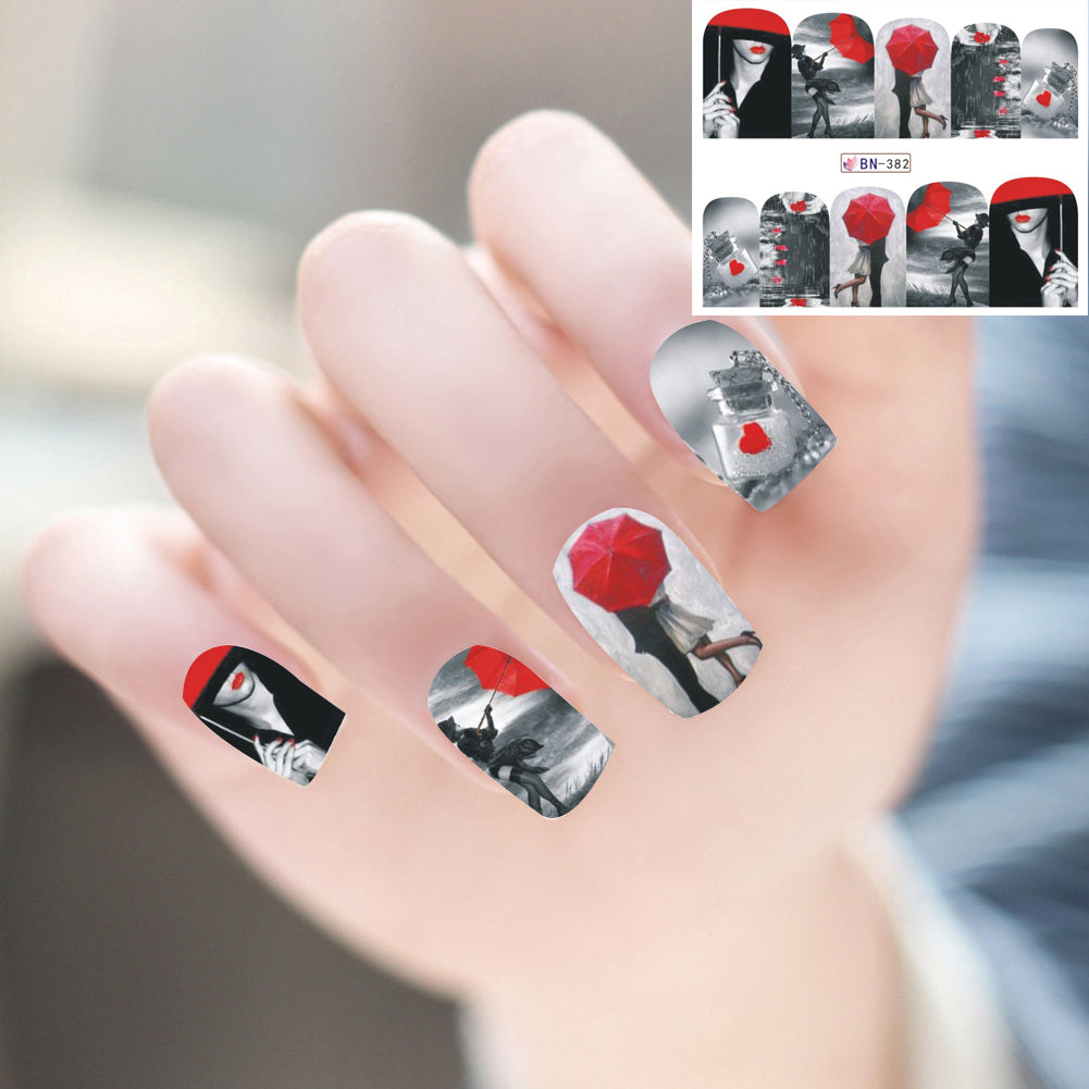 Graceful Eiffel Tower DIY Nail Art Sticker Finger Tip Manicure Decal Decoration