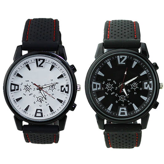 Fashion Military Pilot Aviator Army Style Silicone Men Outdoor Sport Wrist Watch