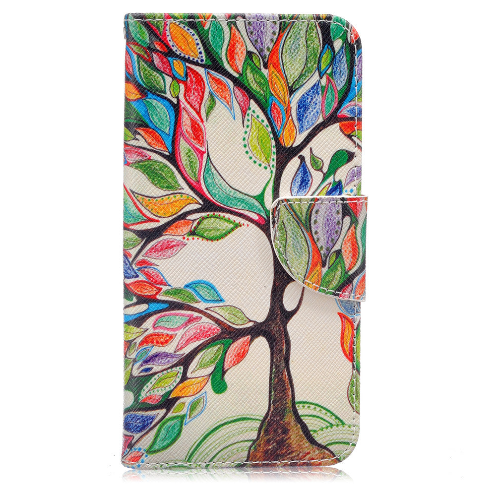 Samsung Galaxy J5 2016 Case Lovely PU Leather Flip Stand Magnetic Floral Cover for Samsung Galaxy J510