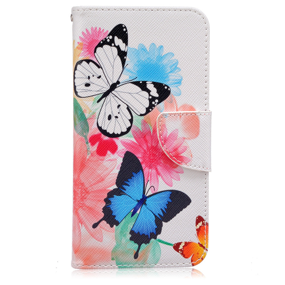 Samsung Galaxy J5 2016 Case Lovely PU Leather Flip Stand Magnetic Floral Cover for Samsung Galaxy J510