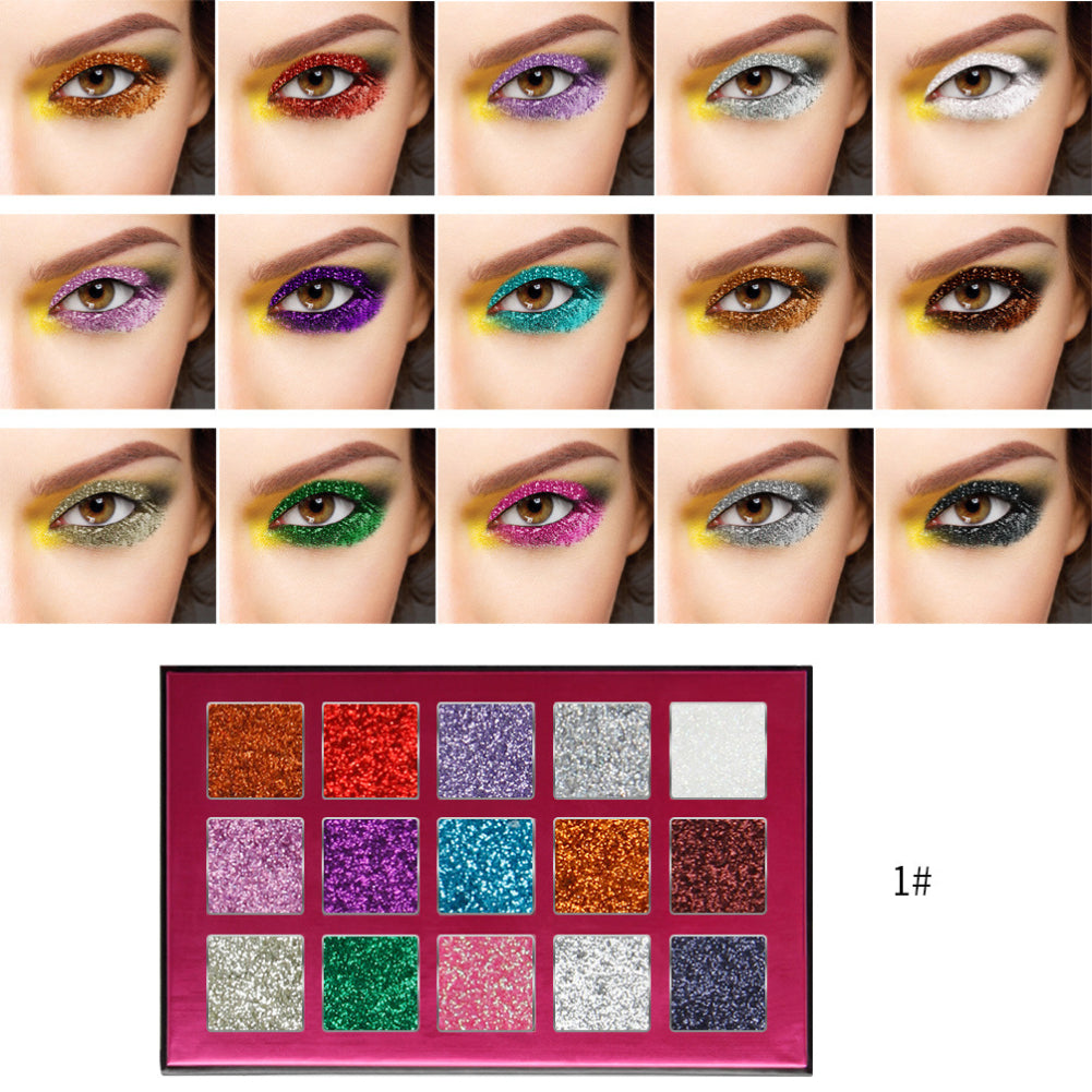 15 Colors Eye Shadow Makeup Flash-powder Eyeshadow Palette Cosmetic Beauty Tool