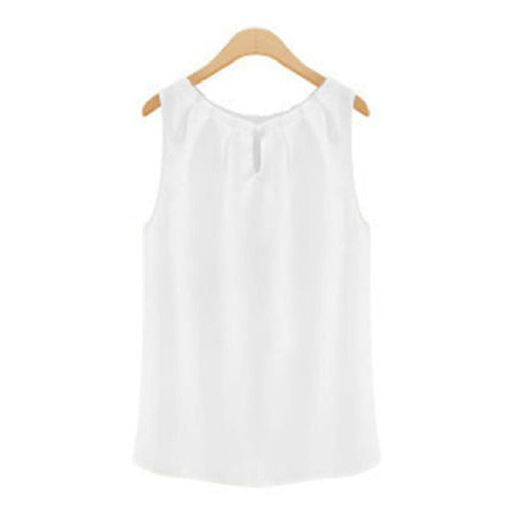 Fashion Women Summer Loose Sleeveless Casual Tank T-Shirt Blouse Tops Vest Solid