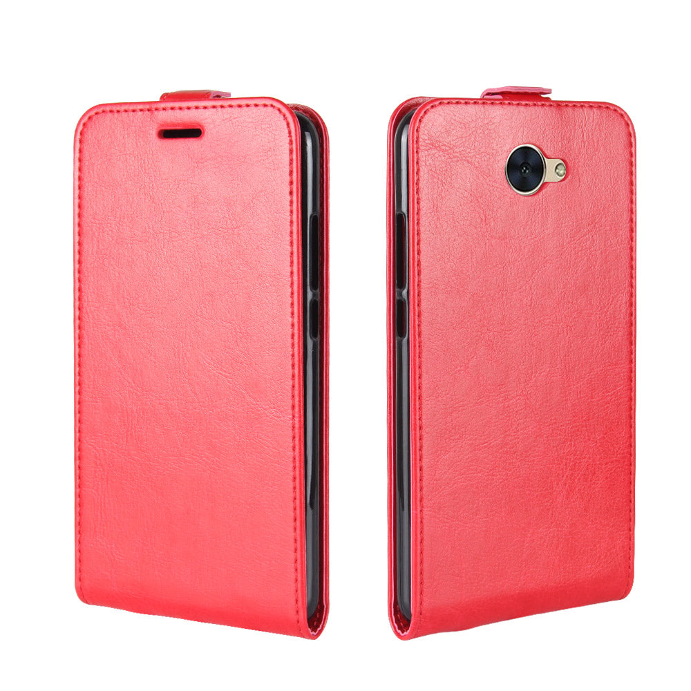 Huawei Y7 Case PU Leather Flip Wallet Card Slot Cover for Huawei Y7