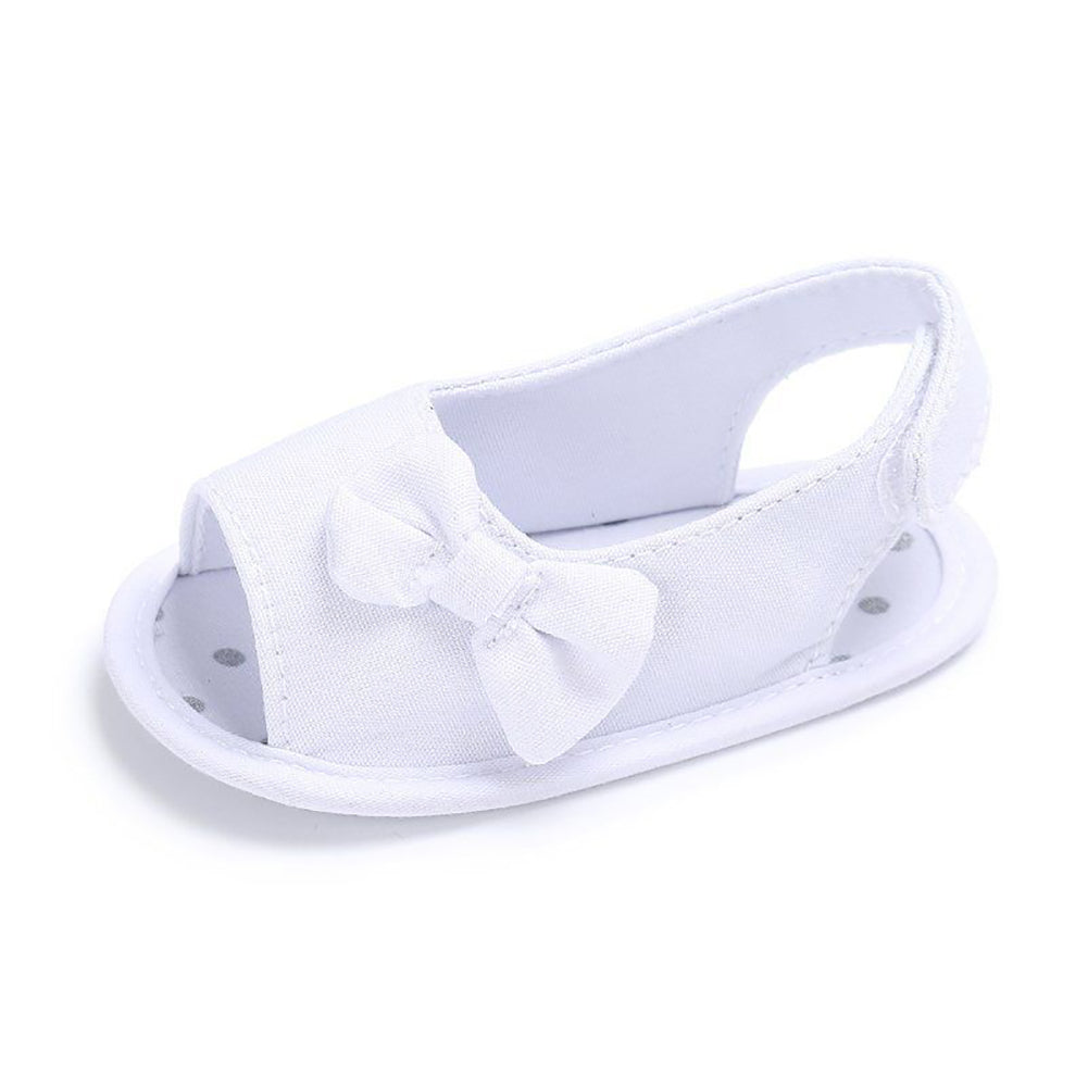 Baby Girl Cute Bowknot Flower Soft Sole Prewalker Anti-Skid Shoes Summer Sandals
