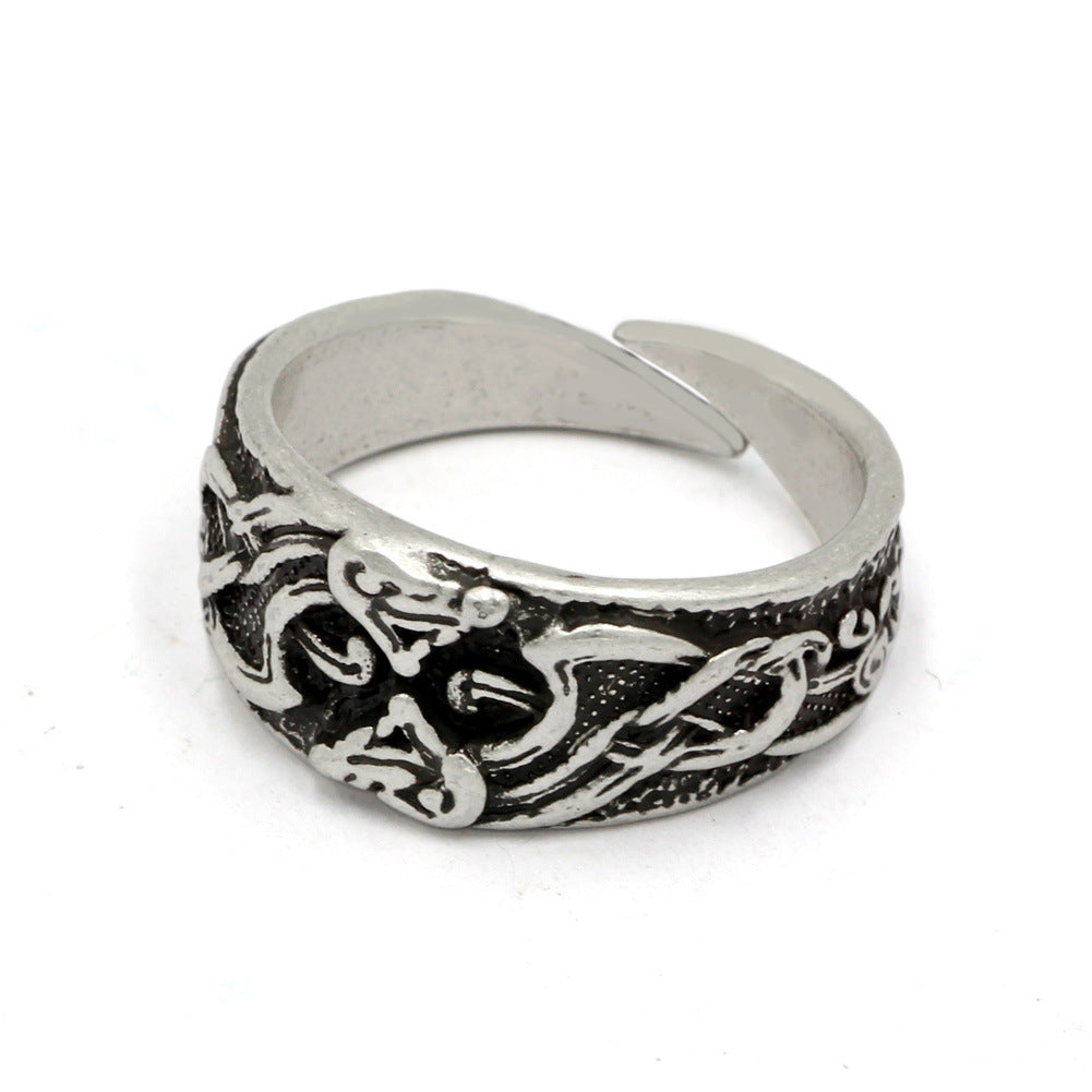 Viking Norse Viking Pagan Dragons Celtic Dragons ringJormungandr ring Fafnir Nidhogg Jormungand