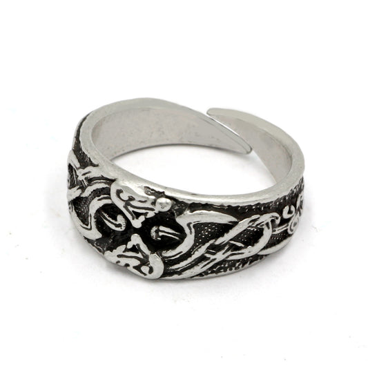 Viking Norse Viking Pagan Dragons Celtic Dragons ringJormungandr ring Fafnir Nidhogg Jormungand