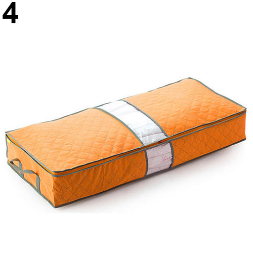 Zipped Clothes Duvet Clothing Pillow  Under Bed Handle Storage Organizer Bag