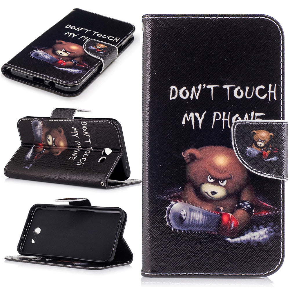 Samsung Galaxy J7 2017 Case Lovely PU Leather Flip Stand Magnetic Floral Cover for Samsung Galaxy J730