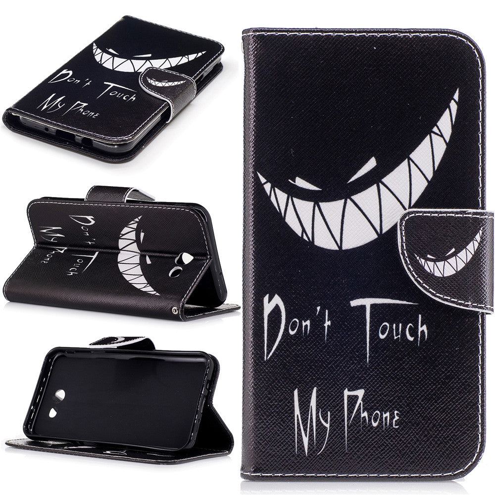 Samsung Galaxy J7 2017 Case Lovely PU Leather Flip Stand Magnetic Floral Cover for Samsung Galaxy J730