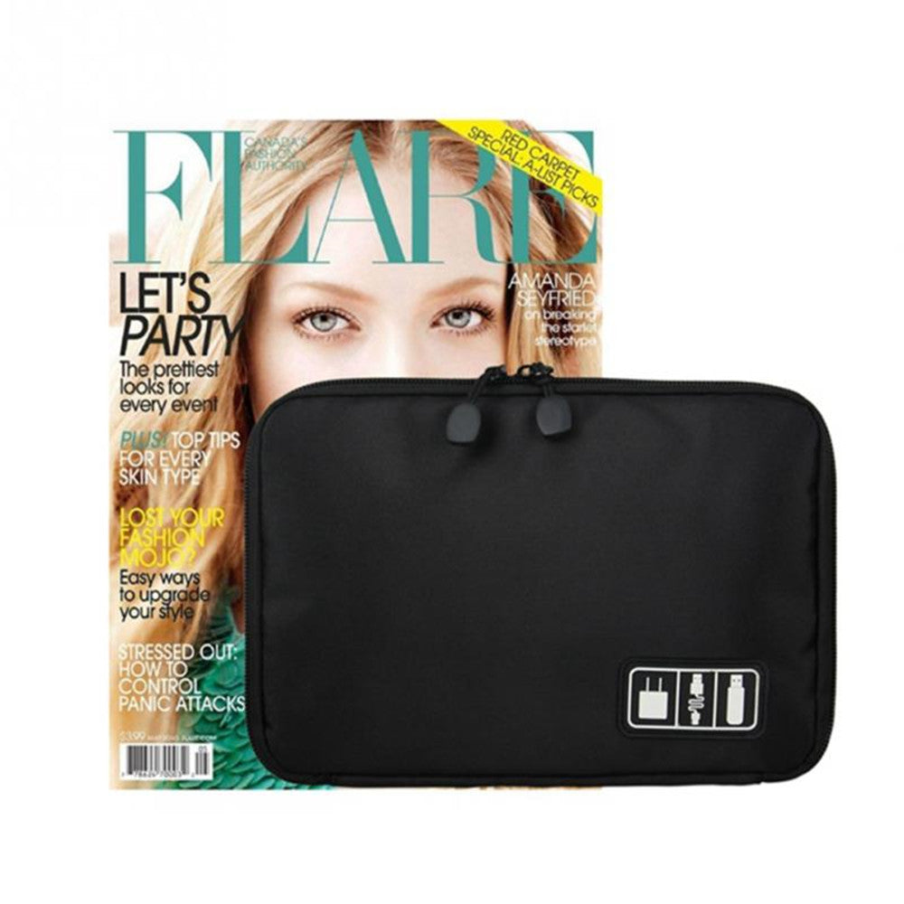 Useful Waterproof Date Cables Organizer Shakeproof Earphone U disk Wire Storage Bag Cables Winding Organize Tool