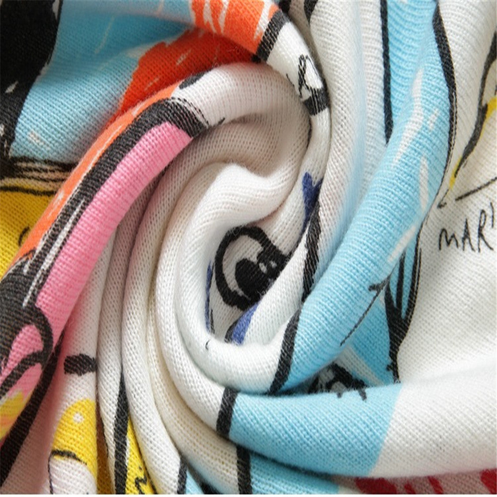 Oversized sweater women pullover top cartoon print plus size tops knitted sweaters wool blend pullovers fashion outwear HX11