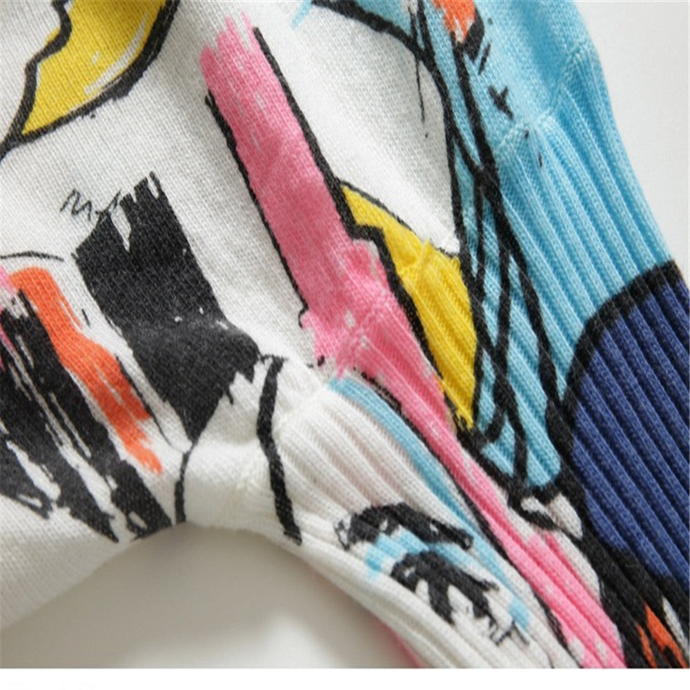 Oversized sweater women pullover top cartoon print plus size tops knitted sweaters wool blend pullovers fashion outwear HX11