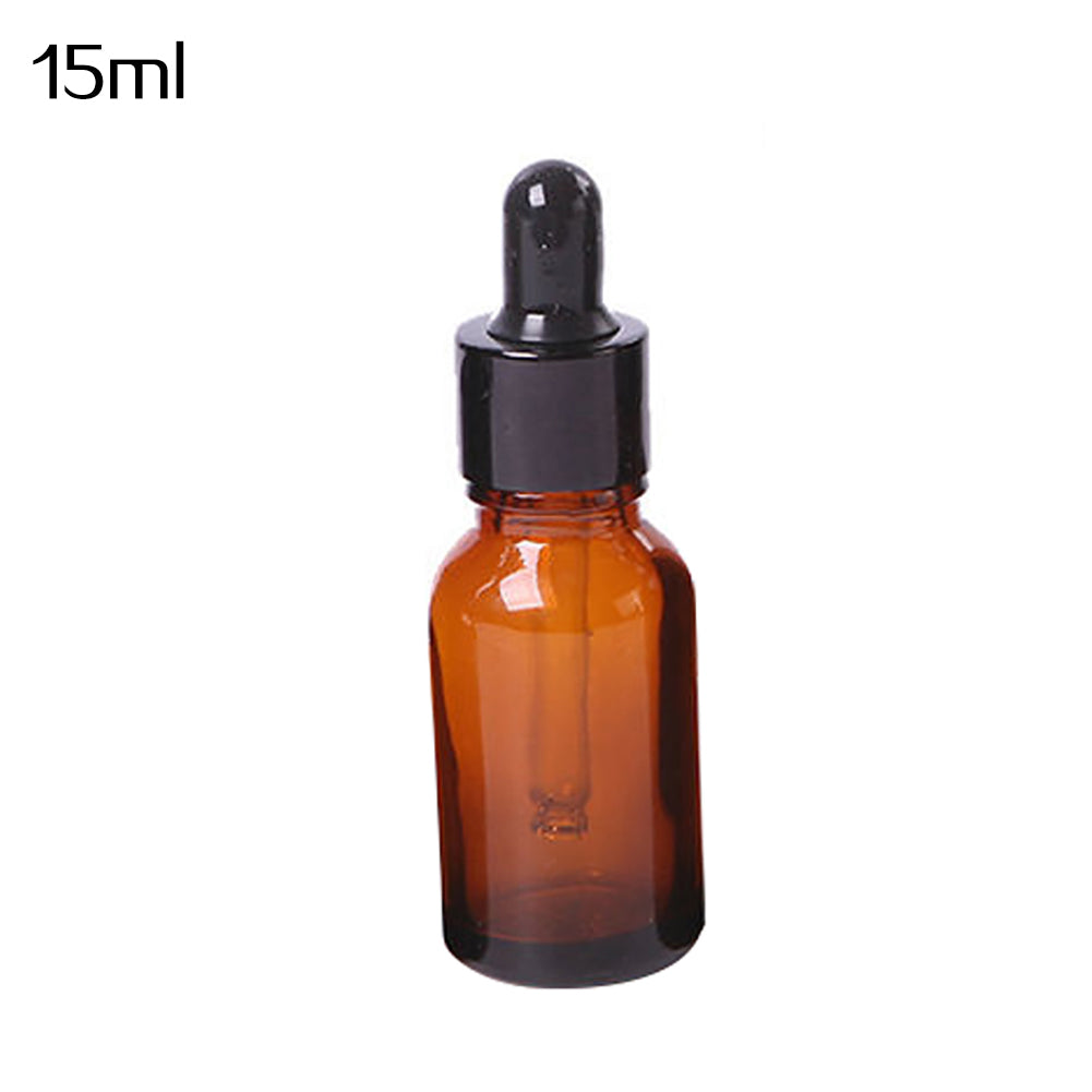 5ml-100ml Mini Amber Glass Liquid Reagent Pipette Bottle Eye Dropper Empty
