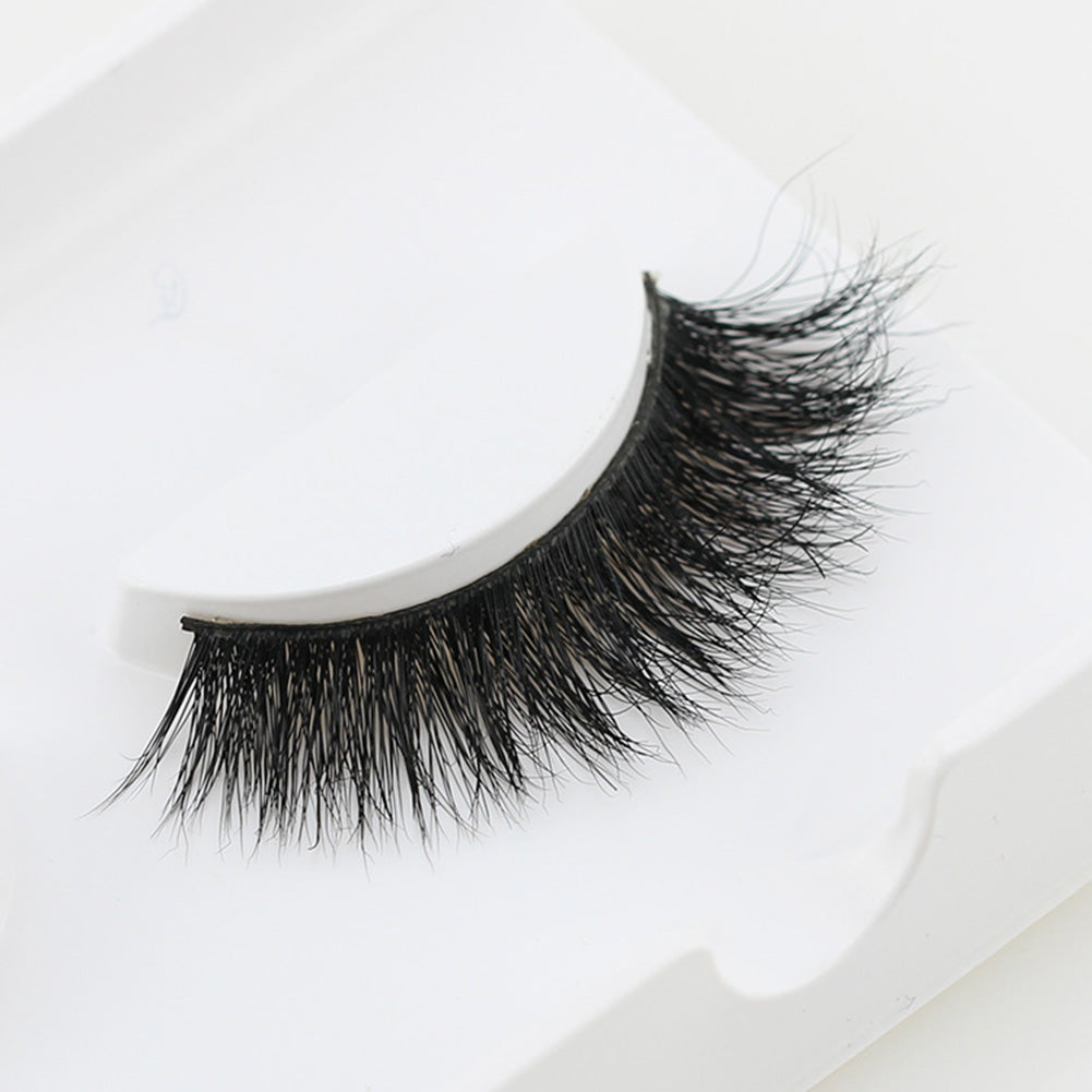 1Pair Lady Thick Black Long 3D False Eyelashes Soft Eye Lashes Extension Make up