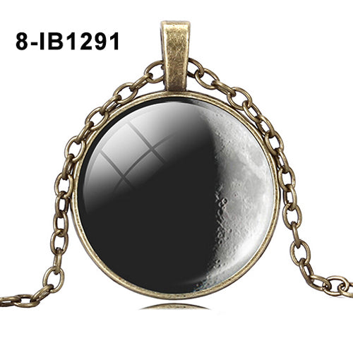 Unisex Universe Galaxy Nebula Glass Dome Cabochon Pendant Chain Necklace Gift