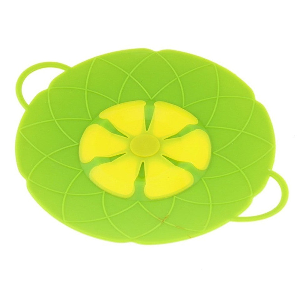 Multi-function Cooking Tools Flower Cookware Parts Green Silicone Boil Over Spill lid Stopper
