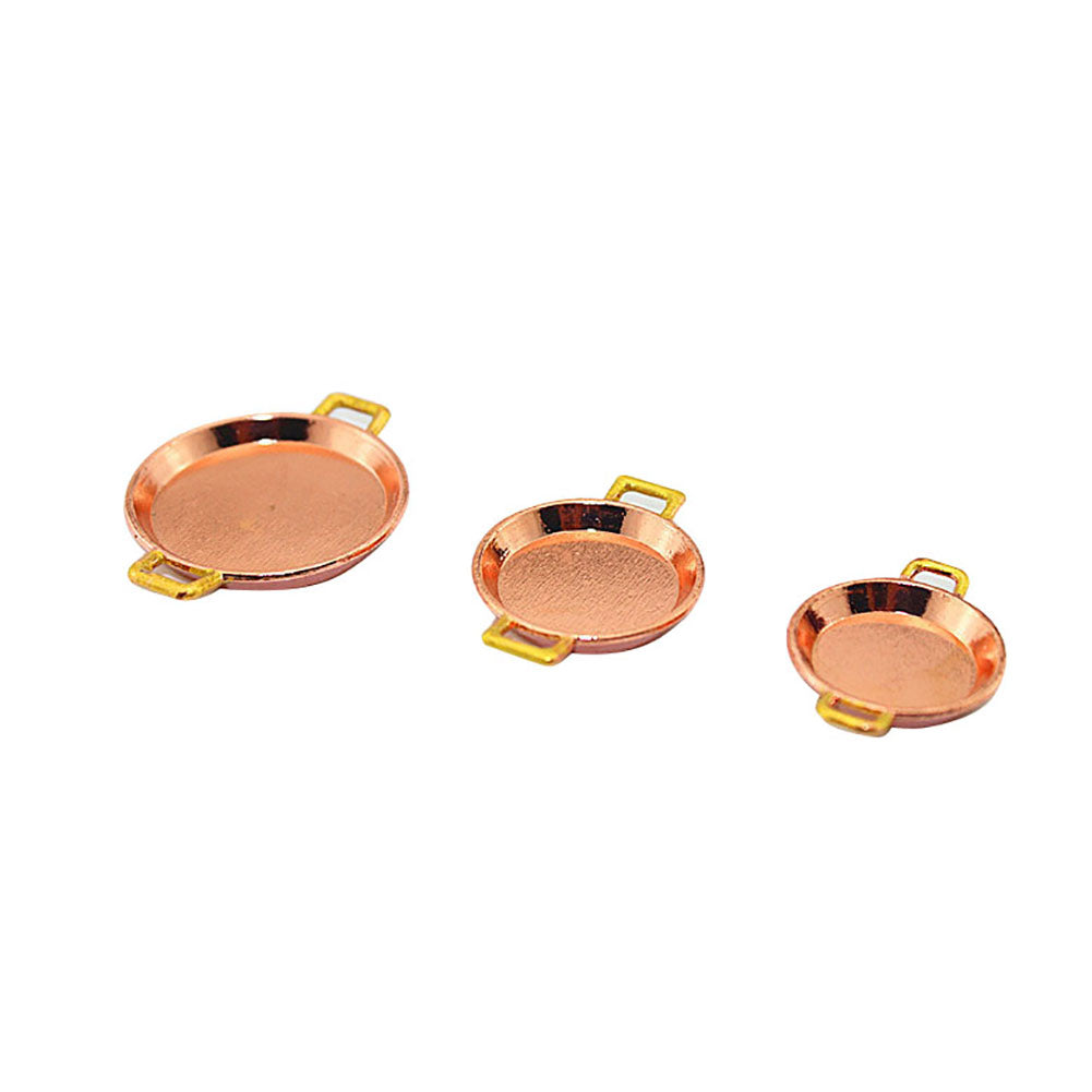 3Pcs Mini Plate 1:6 1:12 Simulation Model Toy Dollhouse Accessories Home Decor