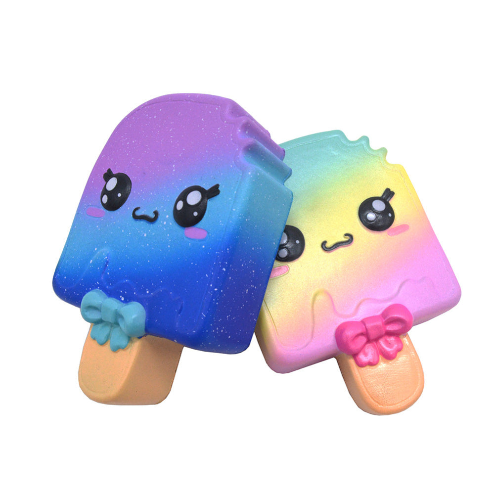 Kawaii Colorful Cartoon Ice Lolly Slow Rising Squeeze Decompression Toy Gift